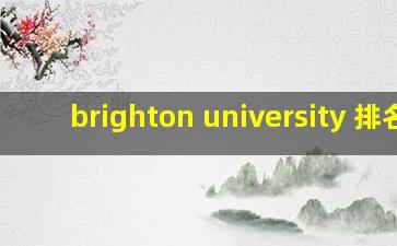 brighton university 排名